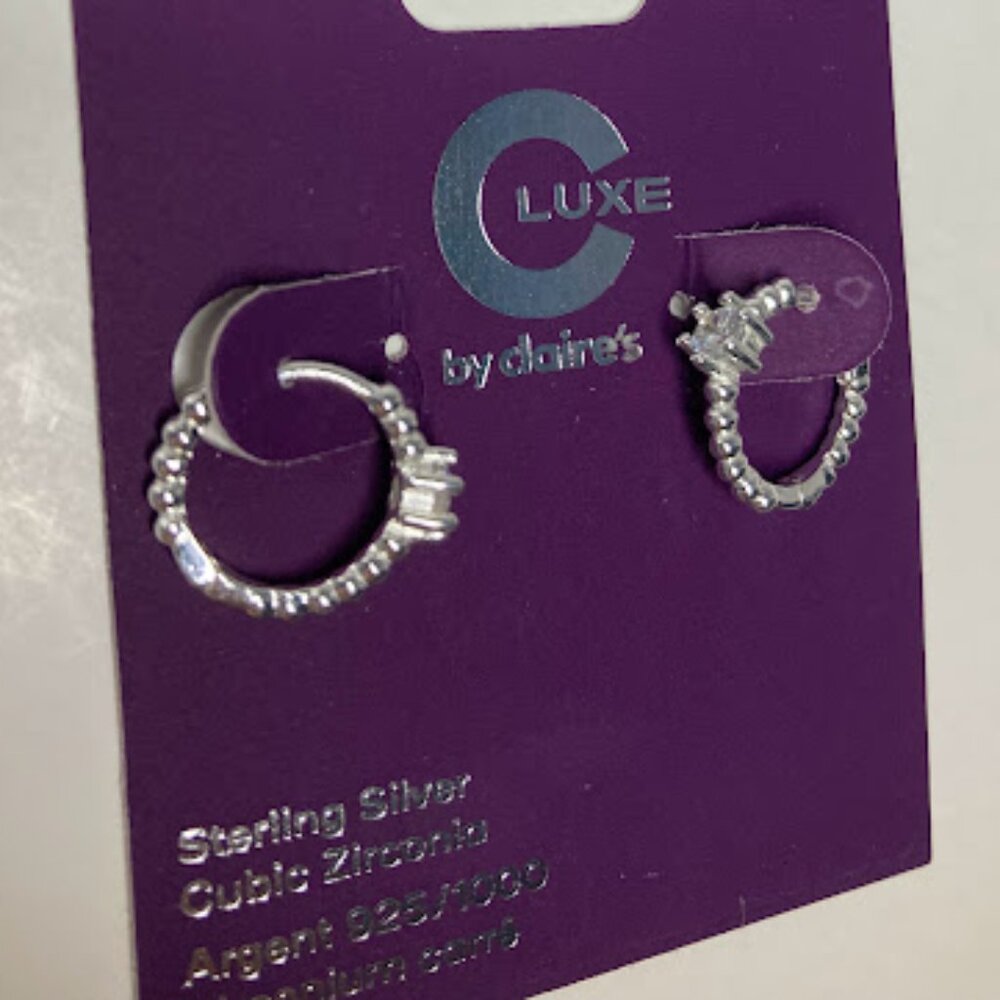 Mini Hoop Sterling Silver Huggie Earrings
